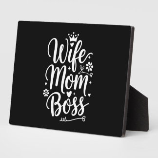 Wife Mum Boss Cute Mother's Day Gift Plaque