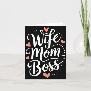 Wife mum boss funny mothers day  card