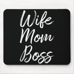 Wife Mum Boss Lady Funny Mummy Cute Mouse Mat