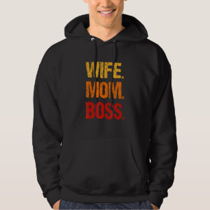 Wife Mum Boss  Mothers Day Boss  For Womens Hoodie