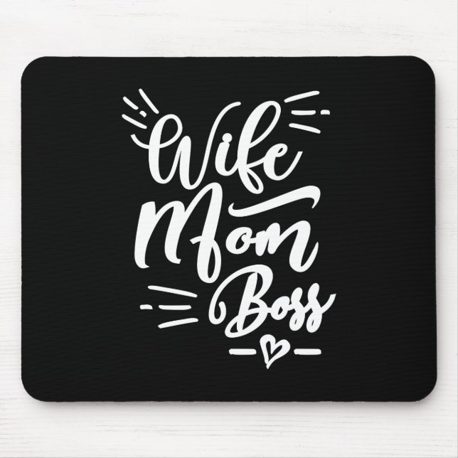 Wife Mum Boss Mouse Mat (Front)
