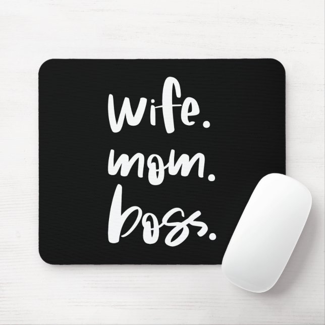 Wife Mum Boss Mouse Mat (With Mouse)