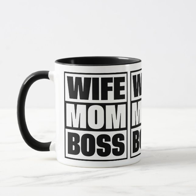 Wife - Mum - Boss Mug (Left)