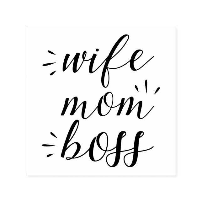 Wife Mum Boss Self-inking Stamp (Design)