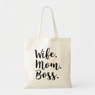 wife mum boss tote bag
