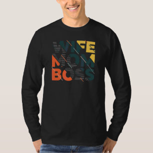 Wife Mum Boss Vintage Retro Happy Mother's Day T-Shirt