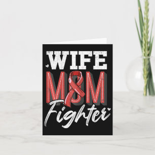 Wife Mum Fighter Brain Aneurysm Awareness Support Card