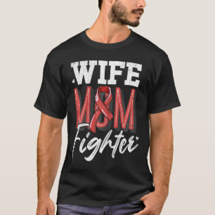 Wife Mum Fighter Brain Aneurysm Awareness Support T-Shirt
