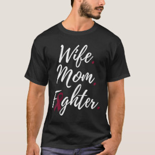 Wife Mum Fighter Brain Aneurysm Awareness T-Shirt