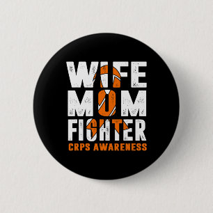 Wife Mum Fighter Crps Awareness  6 Cm Round Badge