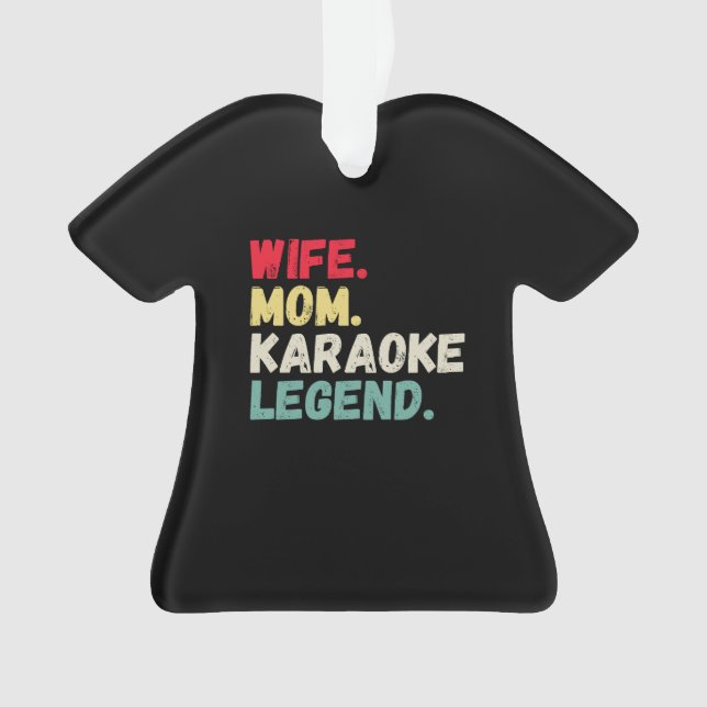 Wife Mum karaoke legend singing vintage Christmas  Ornament (Front)