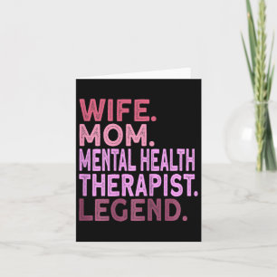 Wife Mum Mental Health Therapist Card