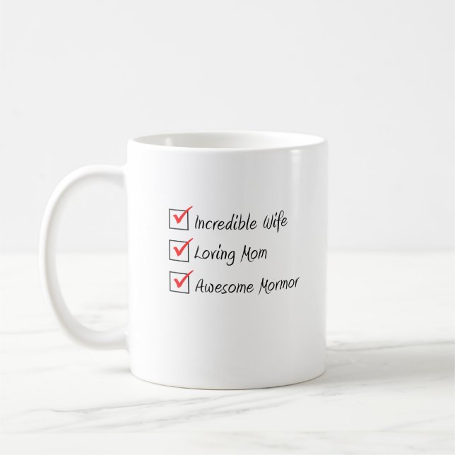 Wife Mum Mormor Swedish Woman Coffee Mug (Left)