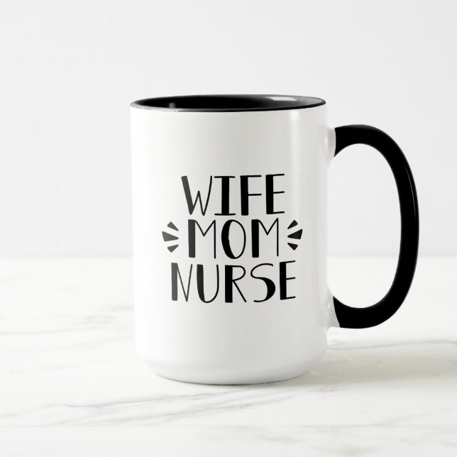 Wife Mum Nurse Graphic Mug (Right)
