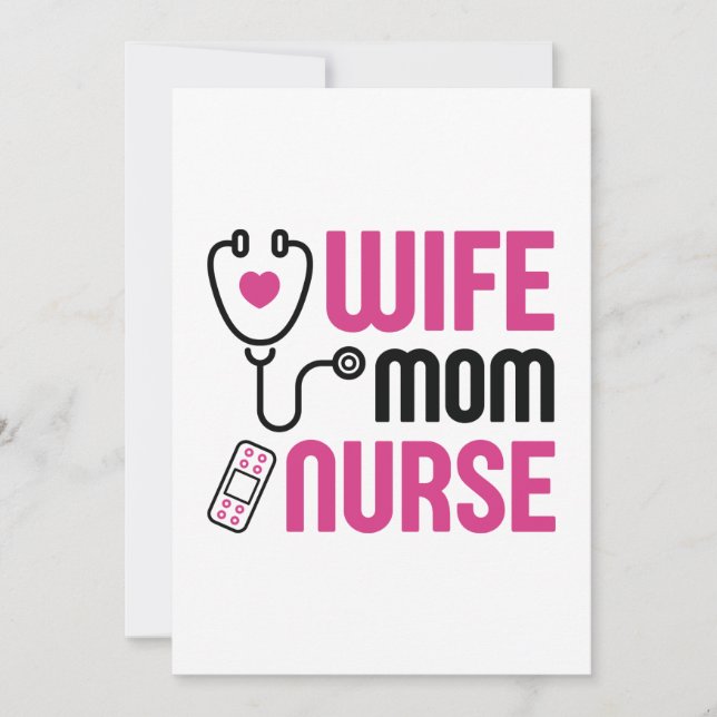 Wife Mum Nurse Thank You Card (Front)