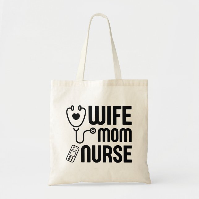 Wife Mum Nurse Tote Bag (Front)