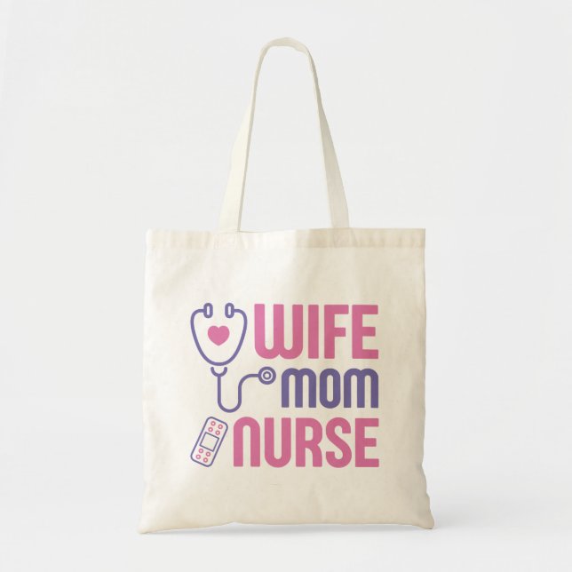 Wife Mum Nurse Tote Bag (Front)
