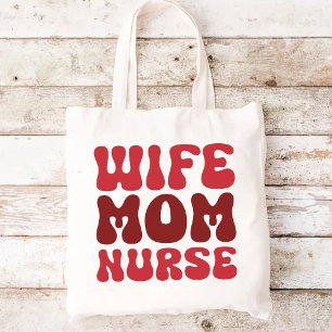 Wife Mum Nurse Tote Bag, Graduation Gift for Her Bag