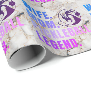 Wife Mum Pickleball Legend - Vintage Funny Women's Wrapping Paper