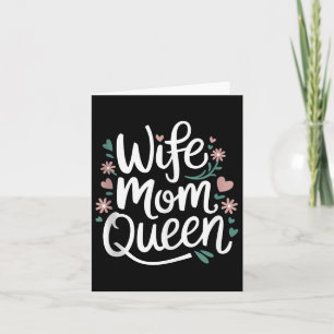 Wife Mum Queen Funny Mothers Day Tank Top Card