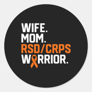 Wife Mum Rsd Crps Warrior Awareness Get Well Recov Classic Round Sticker