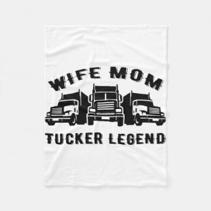 Wife Mum Trucker Legend Quotes Fleece Blanket