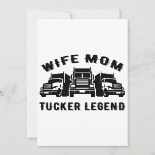Wife Mum Trucker Legend Quotes Invitation