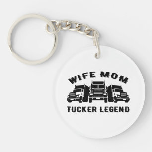 Wife Mum Trucker Legend Quotes Key Ring