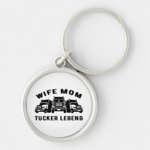 Wife Mum Trucker Legend Quotes Key Ring