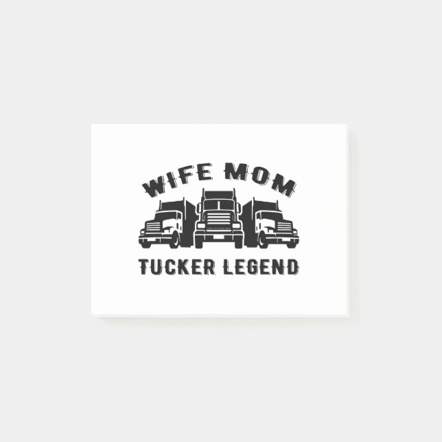 Wife Mum Trucker Legend Quotes Post-it Notes (Front)