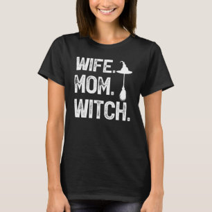 Wife Mum Witch Halloween Costume T-Shirt