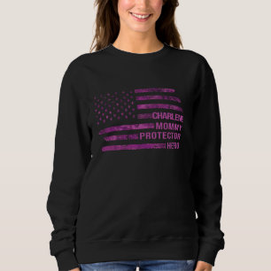 Wife Mummy Protector Hero Camo Pink American Flag Sweatshirt