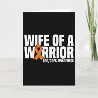 Wife Of A Warrior Orange Ribbon Rsdcrps Awareness  Card