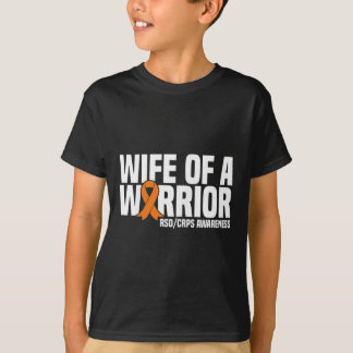 Wife Of A Warrior Orange Ribbon Rsdcrps Awareness  T-Shirt