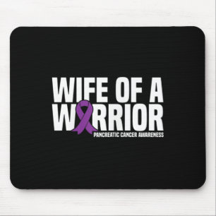 Wife of a Warrior Purple Ribbon Pancreatic Cancer Mouse Mat