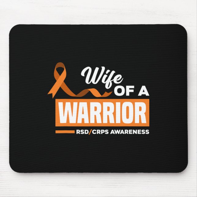Wife Of A Warrior Support Supporter Rsd Crps Aware Mouse Mat (Front)