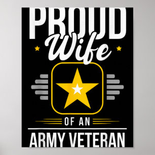 Wife Of Army Veteran Wife Proud Wife Of An Army Ve Poster