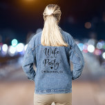 Wife Of The Party Charleston Bachelorette Party Denim Jacket<br><div class="desc">Cute denim jacket for the bride at her bachelorette party. The back features "Wife of the Party" in a chic script and a heart and "Charleston,  SC" in simple modern typography. You can change the party destination. A coordinating "The Party" jacket is available for the bachelorette group.</div>