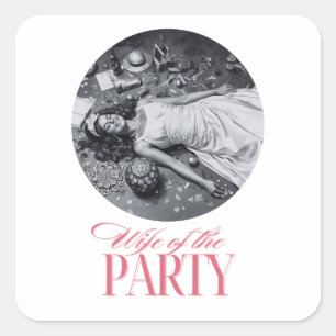 Wife of the Party Design   Bride Party Square Sticker
