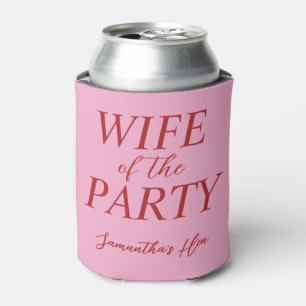 Wife of the Party Pink Hen's Party  Can Cooler