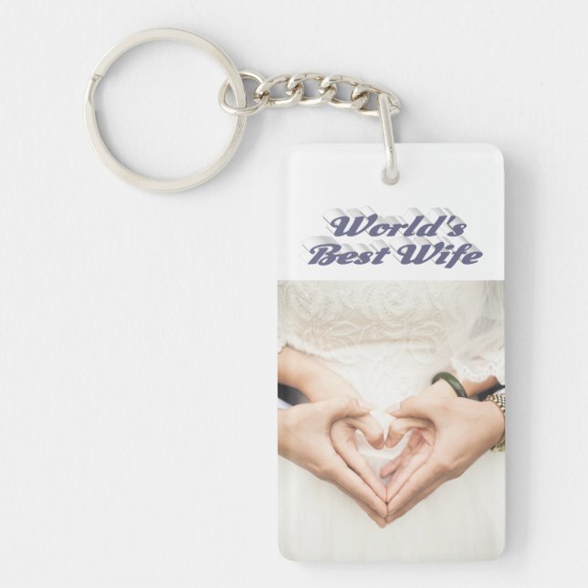 Wife Photo grey   Key Ring (Front)