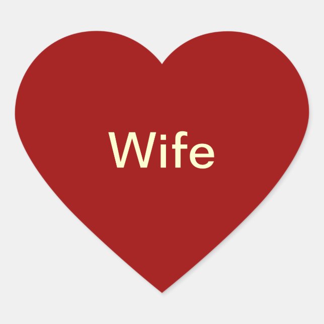 "Wife" Photo Label (Front)