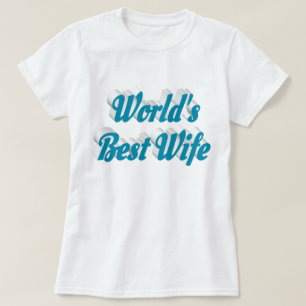 Wife sky blue text T-Shirt