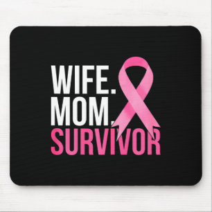 Wife Survivor Breast Cancer Awareness  Mouse Mat
