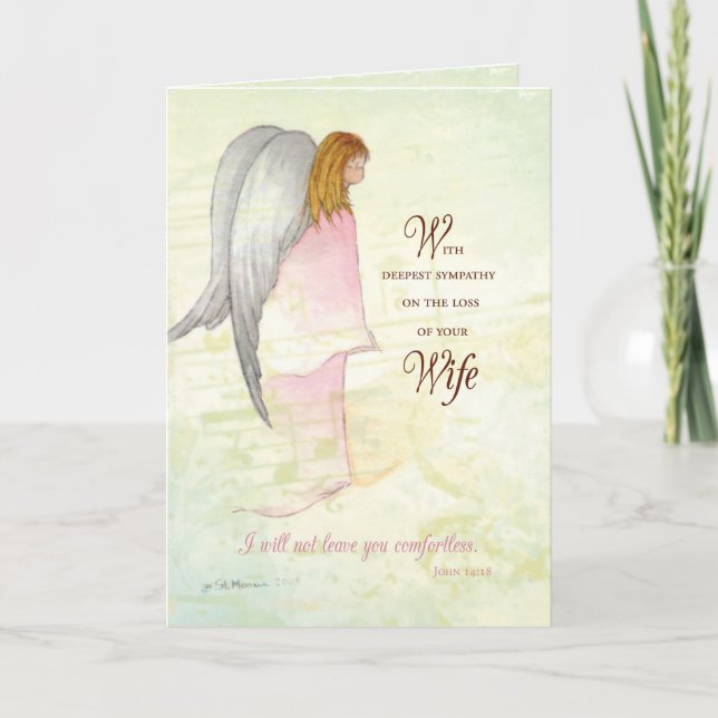 Wife Sympathy Angel Card (Front)