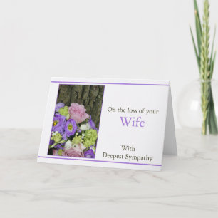 wife  Sympathy card with Roses