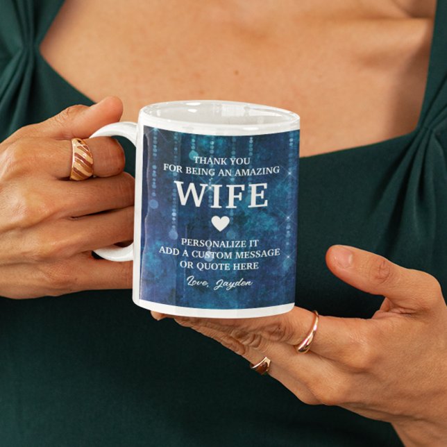Wife Thank You Heartfelt Message Personalised Coffee Mug (Wife Thank You Heartfelt Message Personalized Coffee Mug
)