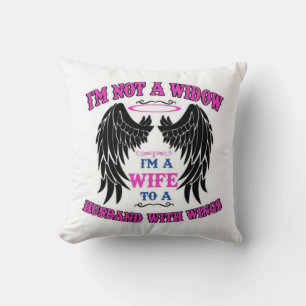 Wife to a husband with wings  cushion