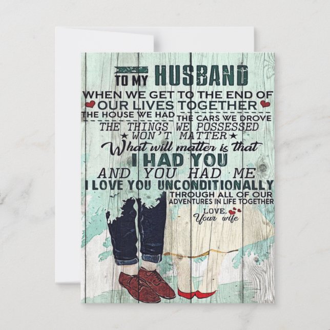 Wife To My Husband Gift | To Husband Letter | Invitation (Front)