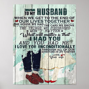 Wife To My Husband Gift   To Husband Letter   Poster